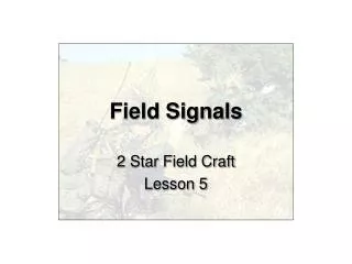 Field Signals