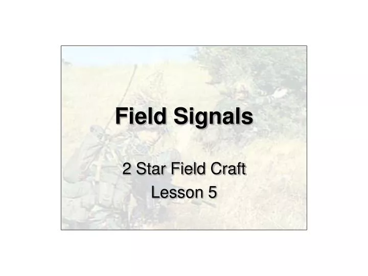 field signals