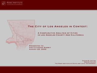 LAFCO reports analyzed the viability of the San Fernando Valley and Hollywood as separate cities.