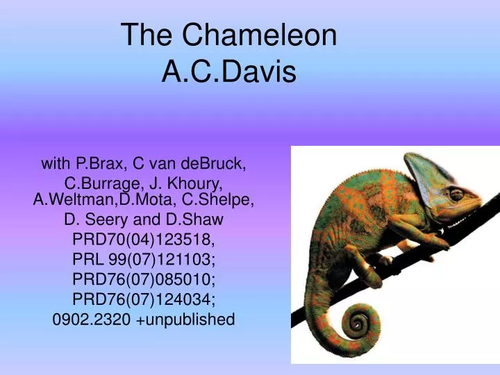 the chameleon a c davis