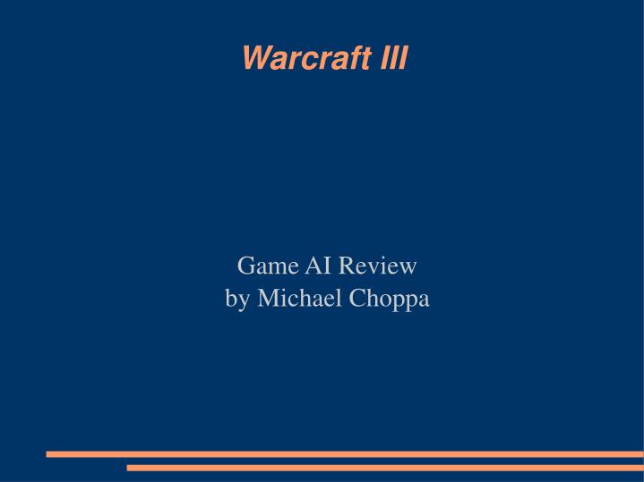 game ai review by michael choppa