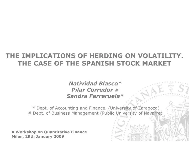the implications of herding on volatility the case of the spanish stock market