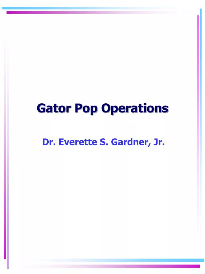 gator pop operations