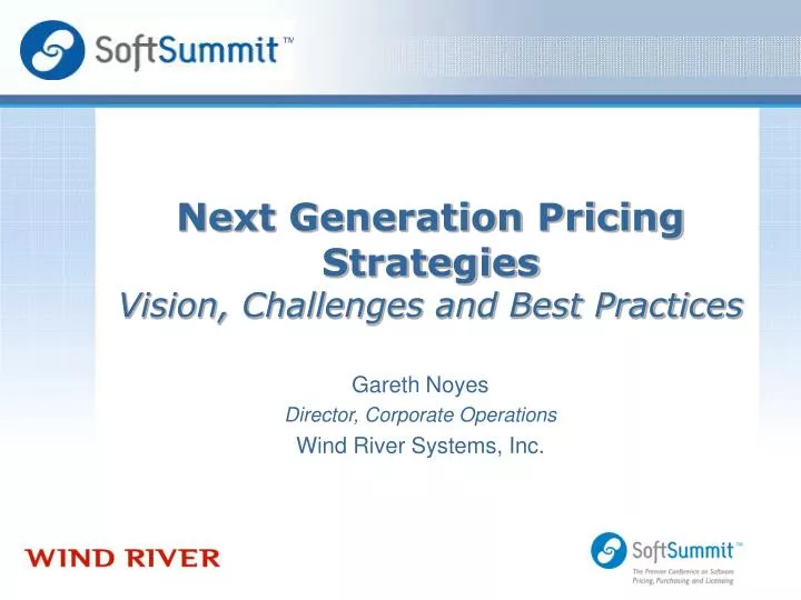 next generation pricing strategies vision challenges and best practices