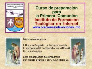 Curso de preparación para la Primera Comunión Instituto de Formación Teológica en Internet oracionesydevociones