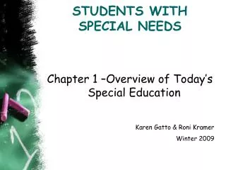 STUDENTS WITH SPECIAL NEEDS