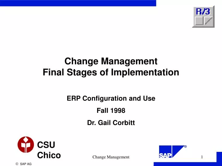 change management final stages of implementation