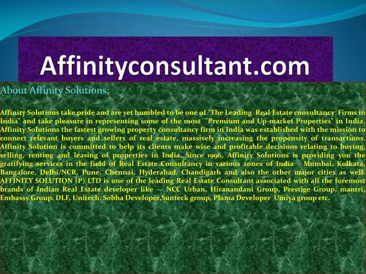 affinityconsultant com