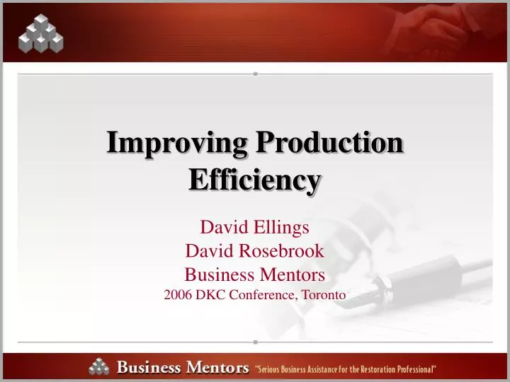 improving production efficiency