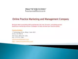 Practice Marketing and Management Company