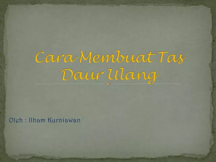 cara membuat tas daur ulang