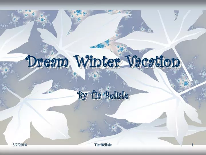 dream winter vacation
