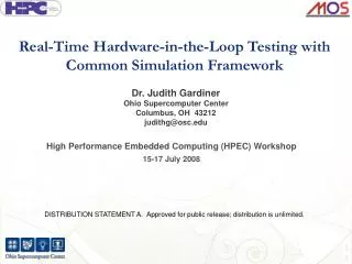 Real-Time Hardware-in-the-Loop Testing with Common Simulation Framework