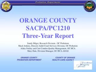 COUNTY OF ORANGE HEALTH CARE AGENCY