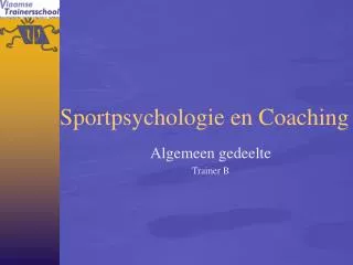 Sportpsychologie en Coaching