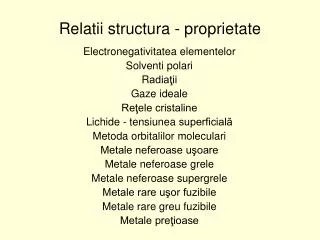 relatii structura proprietate