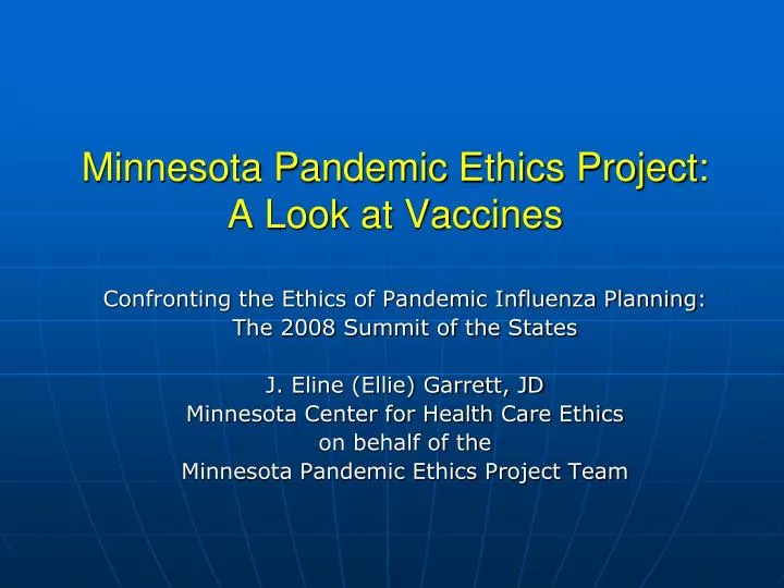 minnesota pandemic ethics project a look at vaccines