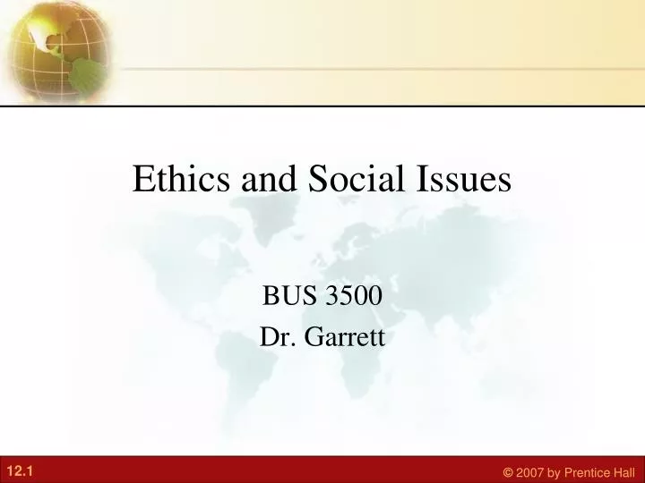 ethics and social issues