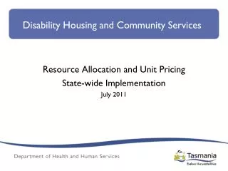 Disability Housing and Community Services