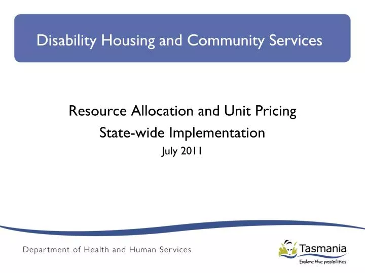 disability housing and community services