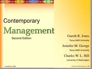 Contemporary Management Second Edition