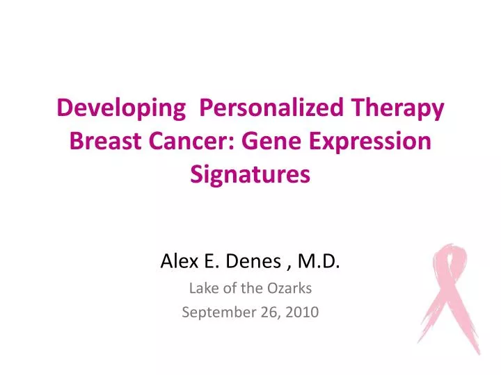 developing personalized therapy breast cancer gene expression signatures