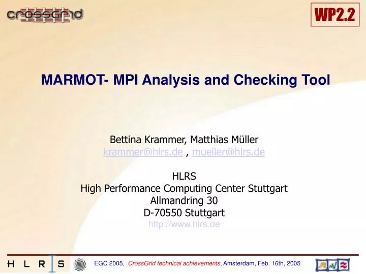 marmot mpi analysis and checking tool
