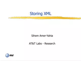 Storing XML