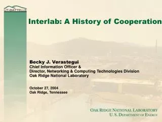 Interlab: A History of Cooperation