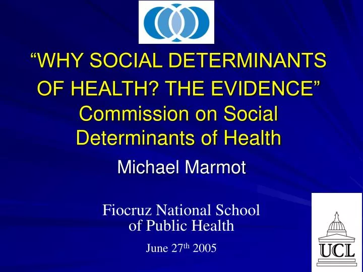 why social determinants of health the evidence commission on social determinants of health