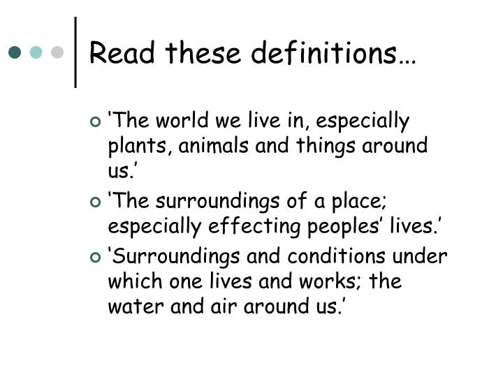 read these definitions