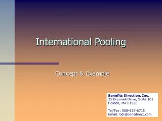 International Pooling