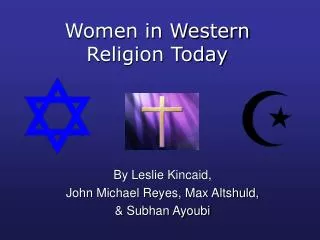 Women in Western Religion Today