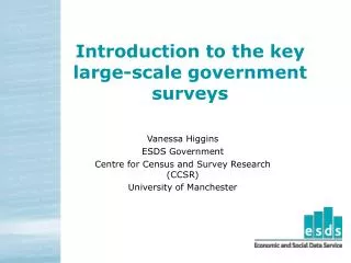 Introduction to the key large-scale government surveys