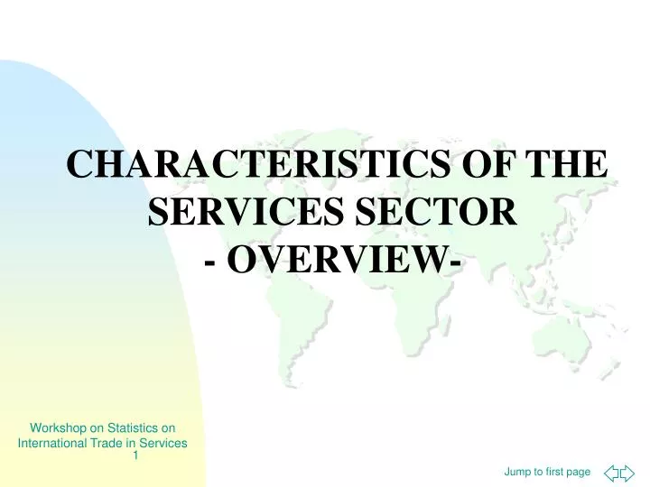 characteristics of the services sector overview