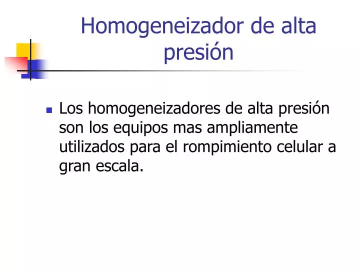 homogeneizador de alta presi n
