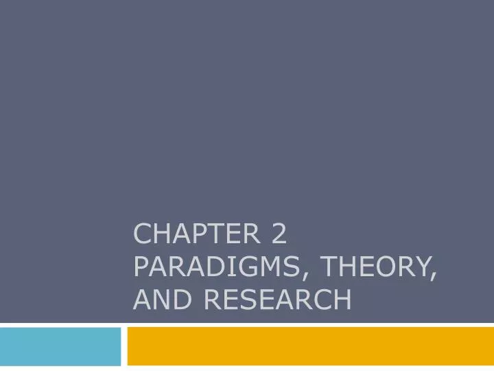 chapter 2 paradigms theory and research