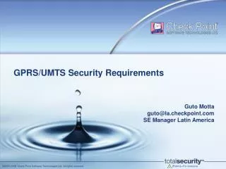GPRS/UMTS Security Requirements