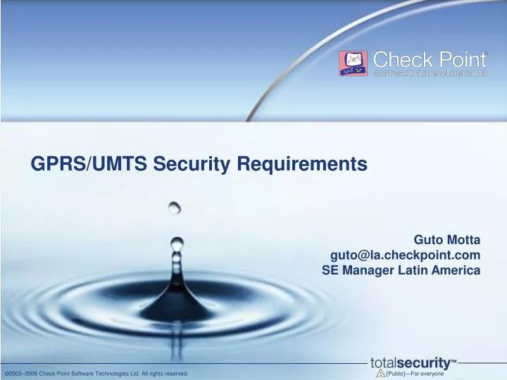 gprs umts security requirements