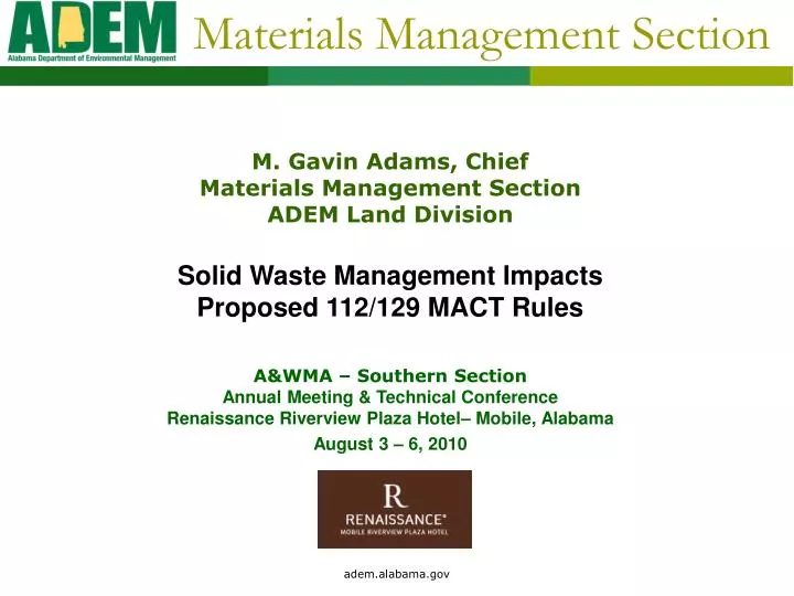 materials management section