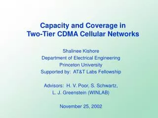 Capacity and Coverage in Two-Tier CDMA Cellular Networks