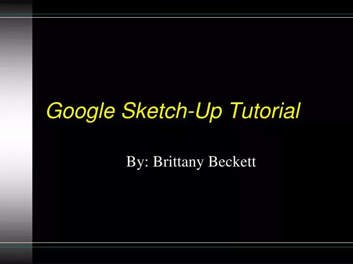 google sketch up tutorial