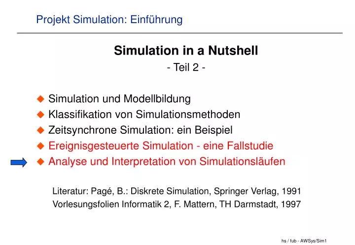 projekt simulation einf hrung