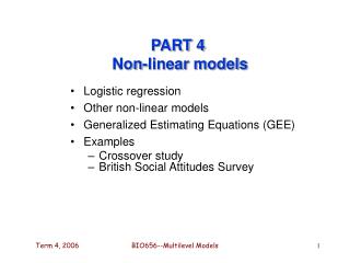 PART 4 Non-linear models