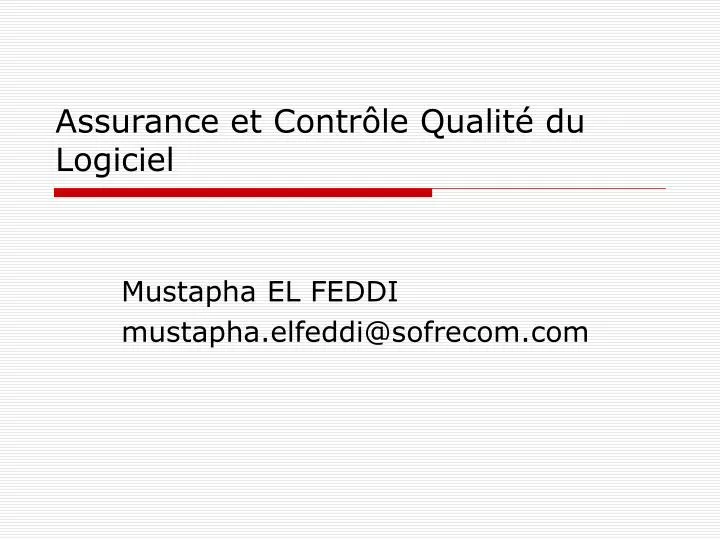 assurance et contr le qualit du logiciel