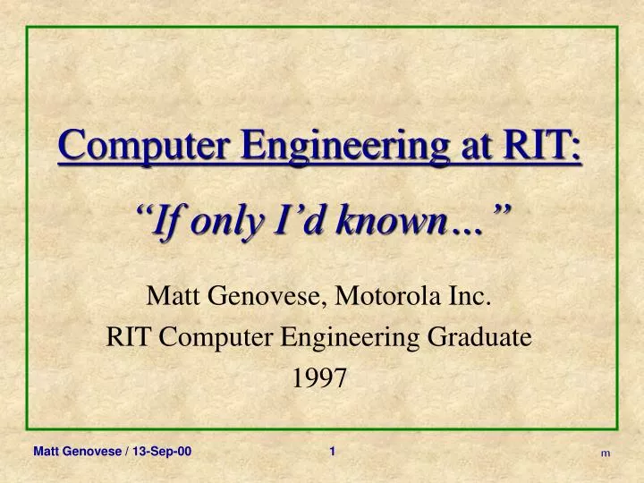 computer engineering at rit if only i d known