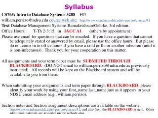 Syllabus