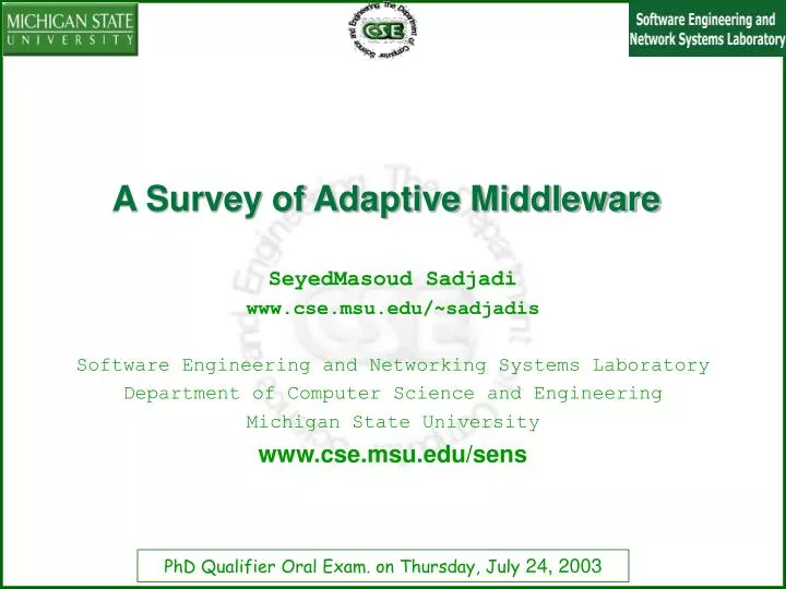 a survey of adaptive middleware
