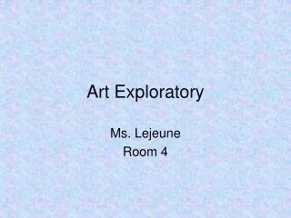 Art Exploratory