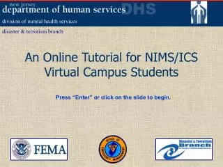 An Online Tutorial for NIMS/ICS Virtual Campus Students
